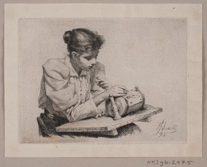 The Lace Maker by Frans Schwartz