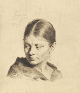 Young Girl Looking to the Side by Frans Schwartz