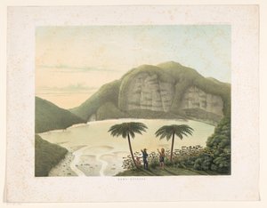 Crater Lake Kawah Putih in West Java (Kawa Patoeha) (title on object) (Atlas to the Work Java) (series title on object) (Atlas of Plates Containing Eleven Picturesque Views, Belonging to the Work Java, Its Shape, Its Plant Covering and Internal Structure)