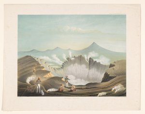 Volcano Guntur in West Java (Atlas of Plates Containing Eleven Picturesque Views, Belonging to the Work Java, Its Shape, Its Plant Decoration and Internal Structure) by Frans Wilhelm Junghuhn