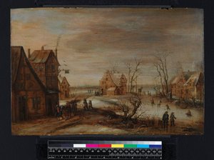 A Village in Winter by Frans de Momper