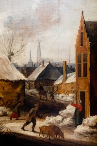 A Village Under the Snow (detail)