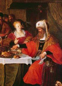 Herod and Herodias at the Feast of Herod (detail)