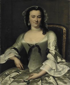 Portrait of Maria Henriette van de Pol, Wife of Willem Sautijn by Frans van der Mijn