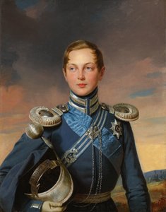 Portrait of the Tsesarevitch Alexander Nikolaevich in the uniform of the Atamansky Cossack regiment