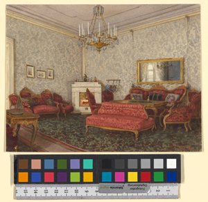Salon in the Style of the Second Rococo by Franz Alt