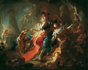 The Academy with its Attributes at the Feet of Minerva by Franz Anton Maulbertsch