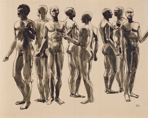 Eight Male Nudes by Franz Barwig d. Ä.