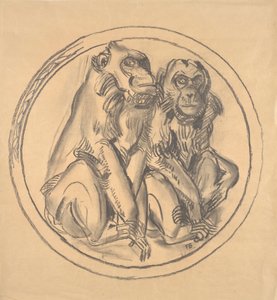 Design for the Relief in the Monkey House of the Schönbrunn Zoo by Franz Barwig d. Ä.