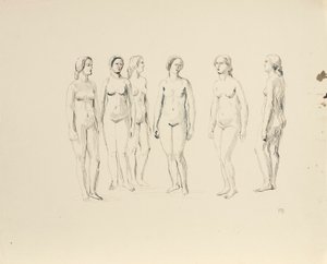 Six Female Nudes by Franz Barwig d. Ä.