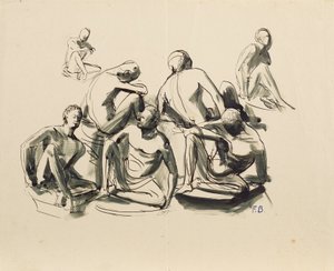 Seven Seated Youths by Franz Barwig d. Ä.