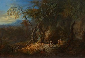 Forest Landscape with Open View to the Left by Franz Christoph Janneck