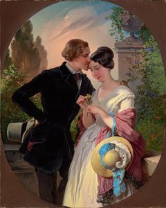 Faust and Gretchen in the 19th Century by Franz Dobiaschofsky