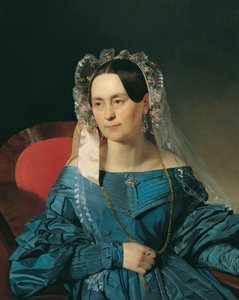 Lady in Blue Dress