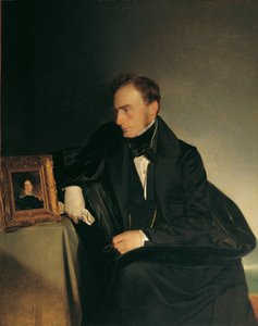 The Painter Franz Wipplinger Contemplating the Miniature Portrait of His Deceased Sister by Franz Eybl
