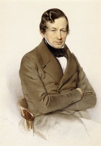 Portrait of Anton Diabelli, Seated Half Length by Franz Eybl