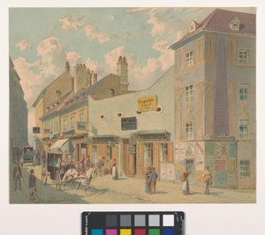 7., Burggasse 28-36 - View from Kirchengasse by Franz Gerasch