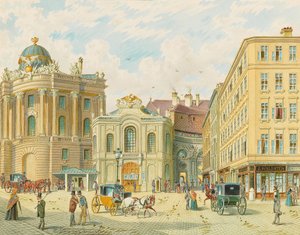 The old Burgtheater in Vienna by Franz Gerasch