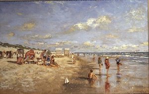 On the Beach by Franz Helfferich