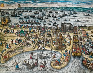 Capture of La Goulette and Tunis by Charles V by Franz Hogenberg