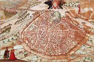 Map of Avignon by Franz Hogenberg