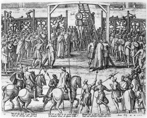 Scenes of Hanging in the Flanders, 1570 by Franz Hogenberg