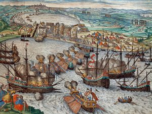 The capture of La Goulette and Tunis by Charles V by Franz Hogenberg