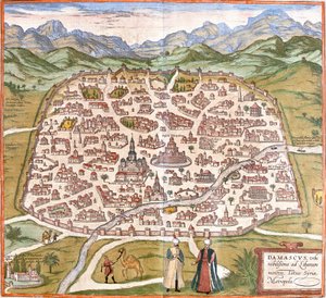 View of Damascus, Syria by Franz Hogenberg