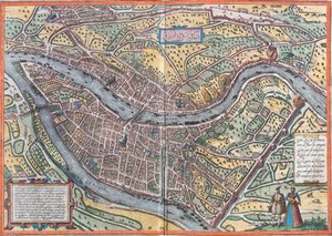 View of Lyon, France by Franz Hogenberg