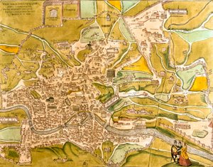 View of Rome, Italy by Franz Hogenberg