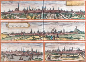 Views of Brunswick, Lüneburg, Bremen and Oldenburg, Germany by Franz Hogenberg
