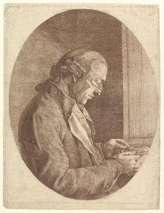 Portrait of an Artist Sketching a Portrait Miniature by Franz Jakob Josef Ignatz von Predl