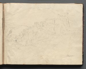 Album with Views of Rome and Surroundings, Landscape Studies, page 02a: Olevano by Franz Johann Heinrich Nadorp