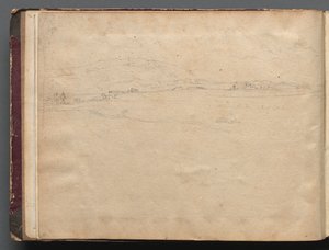 Album with Views of Rome and Surroundings, Landscape Studies, page 03b: Roman Panoramic Landscape by Franz Johann Heinrich Nadorp
