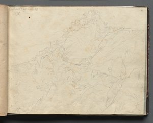 Album with Views of Rome and Surroundings, Landscape Studies, page 04a: Cervera by Franz Johann Heinrich Nadorp