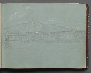 Album with Views of Rome and Surroundings, Landscape Studies, page 10a: Roman Landscape by Franz Johann Heinrich Nadorp