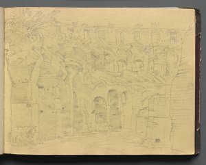Album with Views of Rome and Surroundings, Landscape Studies, page 12a: Roman Ruins