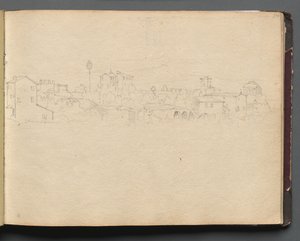Album with Views of Rome and Surroundings, Landscape Studies, page 16a: Roman View by Franz Johann Heinrich Nadorp