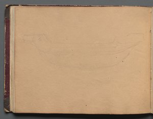 Album with Views of Rome and Surroundings, Landscape Studies, page 19b: Sketch of a boat by Franz Johann Heinrich Nadorp