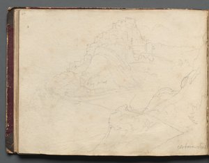 Album with Views of Rome and Surroundings, Landscape Studies, Page 20b: Cervera by Franz Johann Heinrich Nadorp