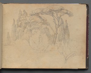 Album with Views of Rome and Surroundings, Landscape Studies, page 29a: Landscape Study
