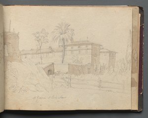 Album with Views of Rome and Surroundings, Landscape Studies, page 38a: St. Giovanni e Paolo by Franz Johann Heinrich Nadorp