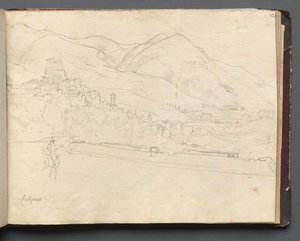Album with Views of Rome and Surroundings, Landscape Studies, page 42a: Roman Landscape by Franz Johann Heinrich Nadorp