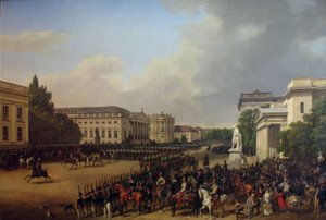 Parade on Opernplatz by Franz Krüger