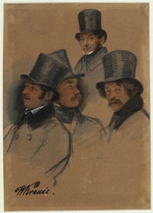 Ludwig Elsholtz, Wilhelm Krause, Karl Friedrich G. Lüderitz, Karl Friedrich Schulz by Franz Krüger