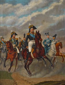 Tsar Nicholas I of Russia with Tsarevich Alexander and His Retinue