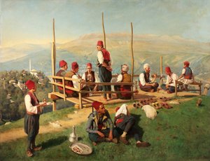 Turkish Coffeehouse in Sarajevo by Franz Leo Ruben