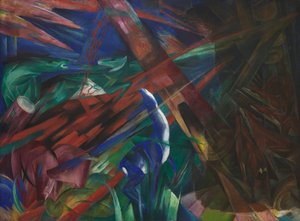 Animal Destinies: The Trees Showed Their Rings, the Animals Their Veins, 1913 by Franz Marc