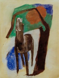 Mourning Horse by Franz Marc