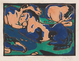 Resting Horses by Franz Marc